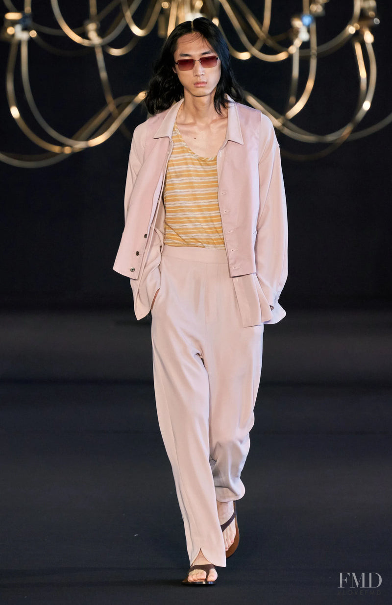 Han Ji featured in  the Rhude fashion show for Spring/Summer 2023