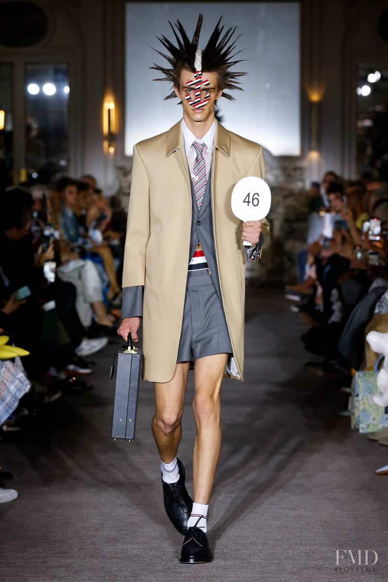 Mathys Menguelti featured in  the Thom Browne fashion show for Spring/Summer 2023