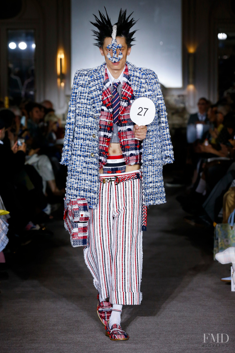 Hang Yu featured in  the Thom Browne fashion show for Spring/Summer 2023