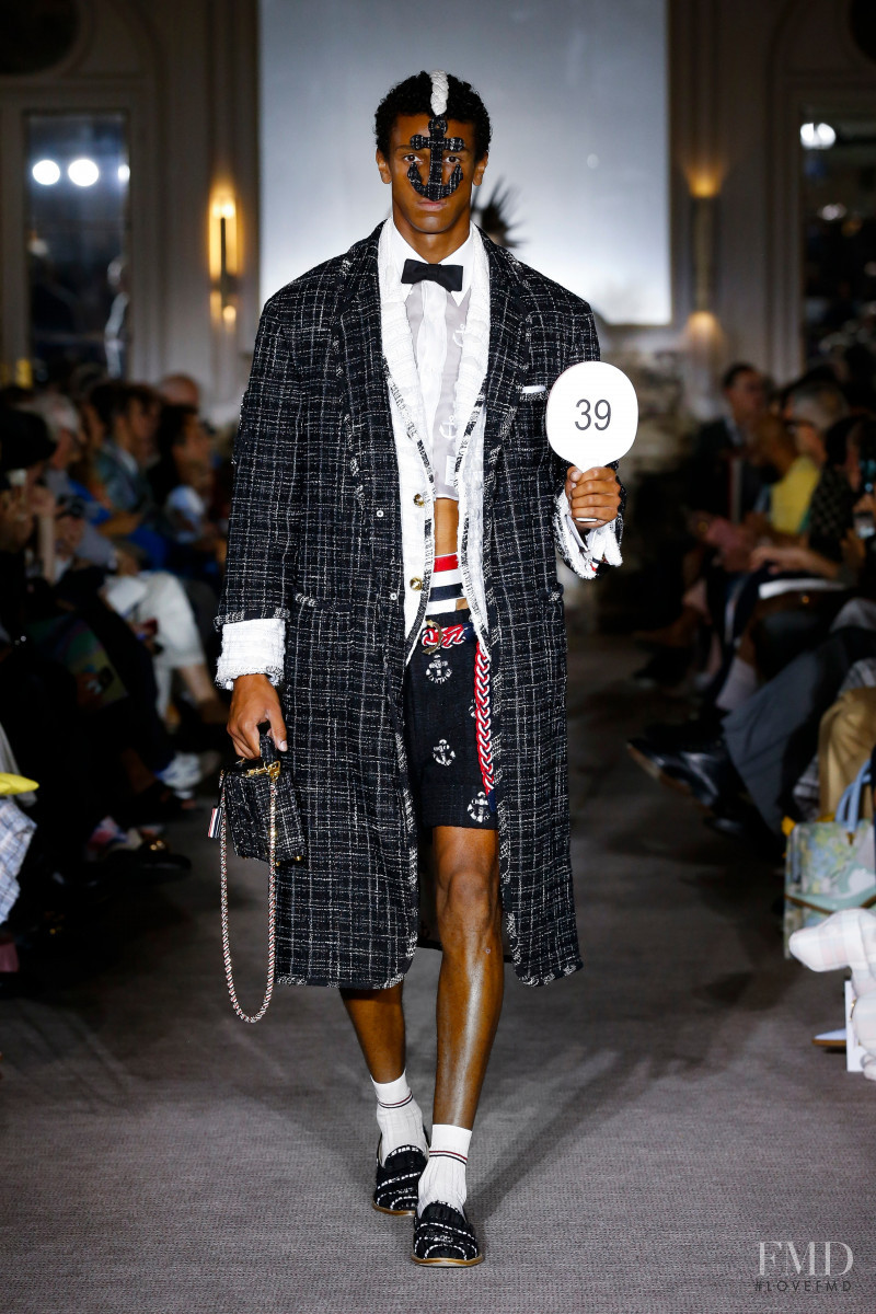 Loic Namigandet featured in  the Thom Browne fashion show for Spring/Summer 2023