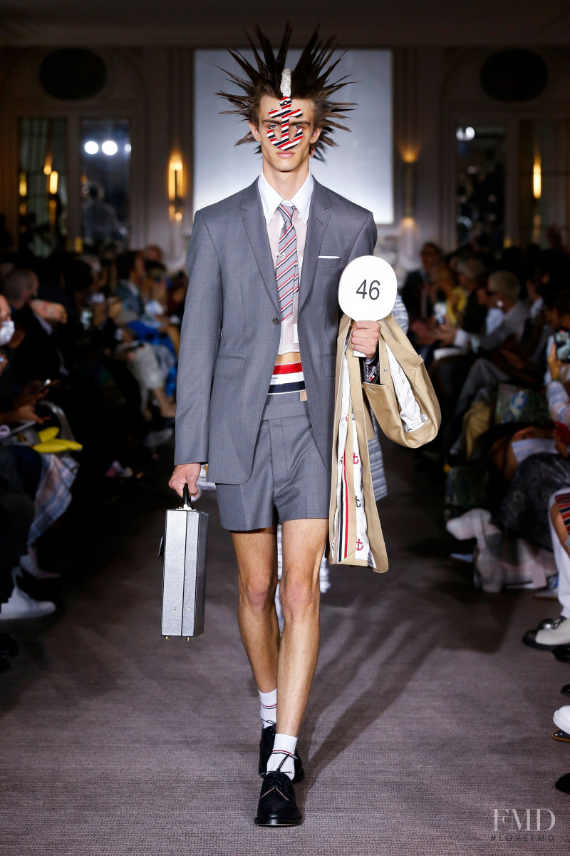 Mathys Menguelti featured in  the Thom Browne fashion show for Spring/Summer 2023
