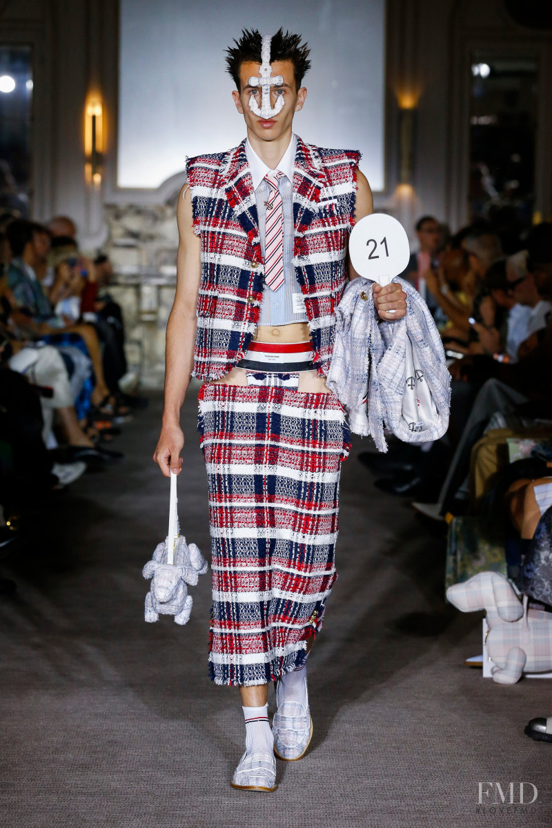 Niks Gerbasevskis featured in  the Thom Browne fashion show for Spring/Summer 2023