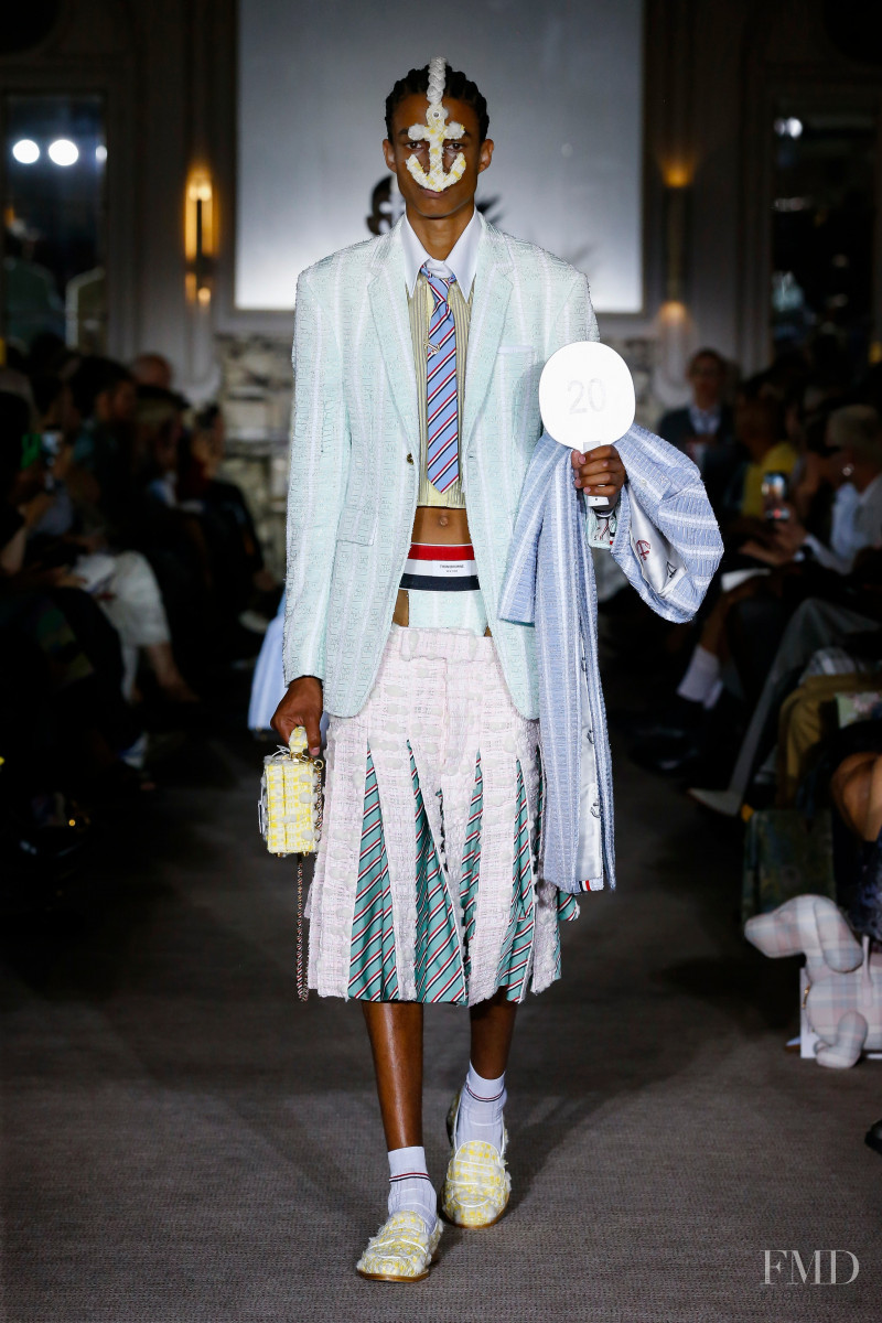 Isak Jawo Ström featured in  the Thom Browne fashion show for Spring/Summer 2023