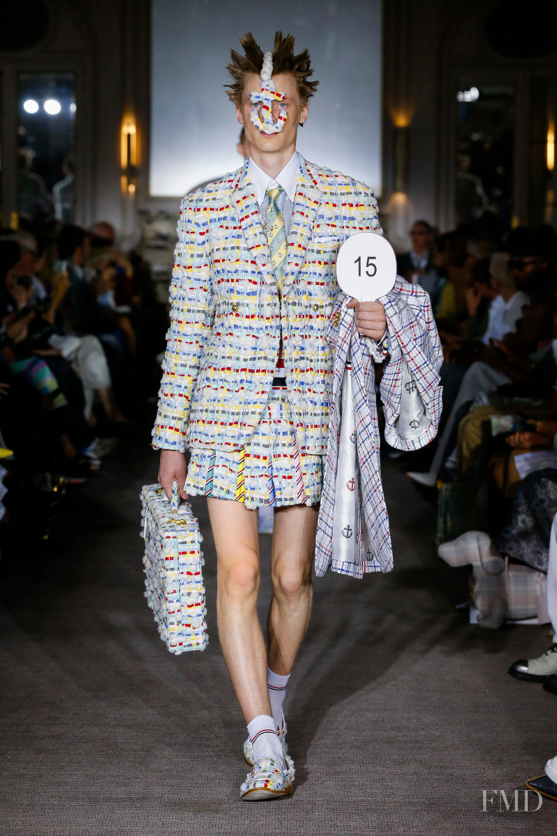 Braien Vaiksaar featured in  the Thom Browne fashion show for Spring/Summer 2023