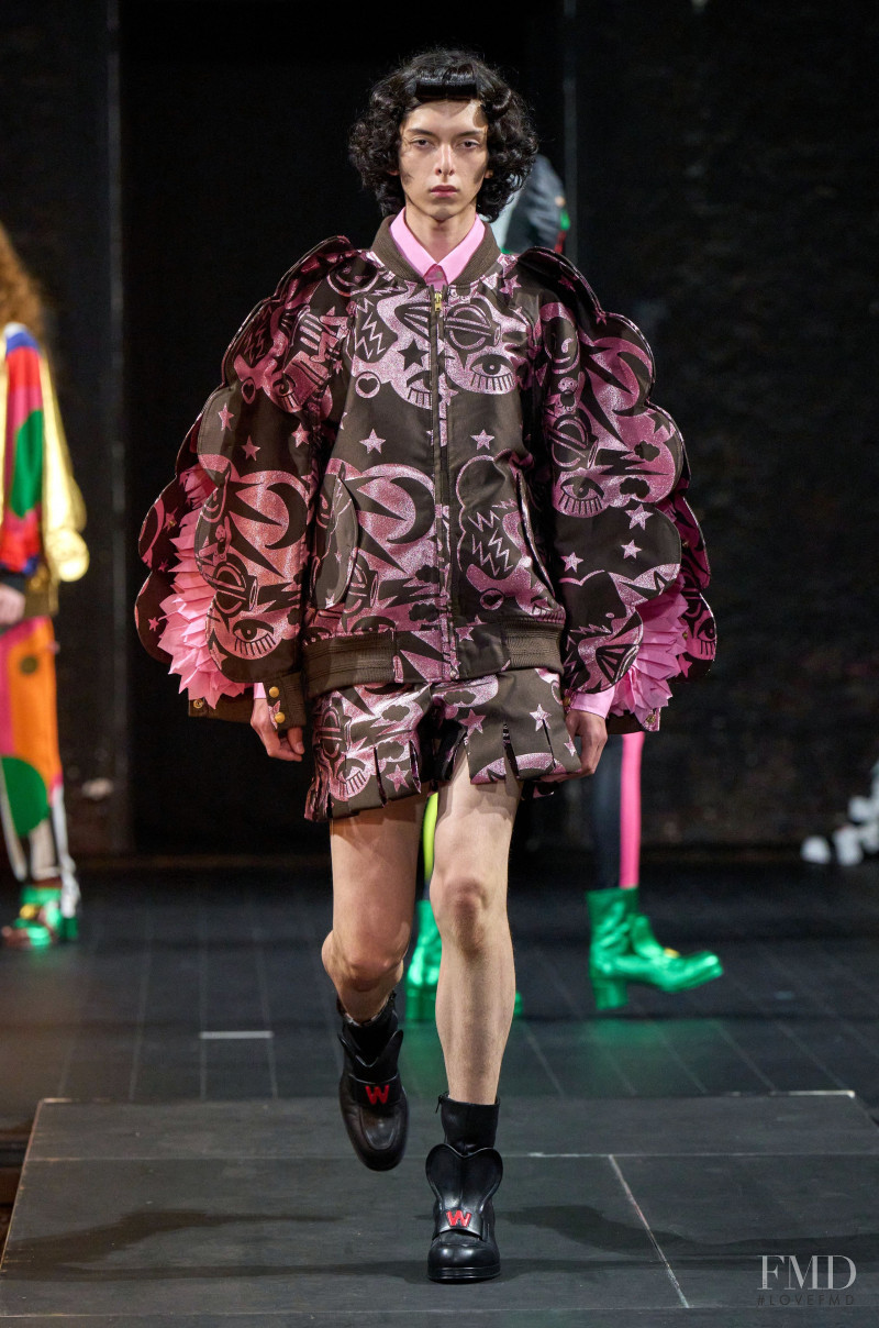 Orlando Medellin featured in  the Walter Van Beirendonck fashion show for Spring/Summer 2023