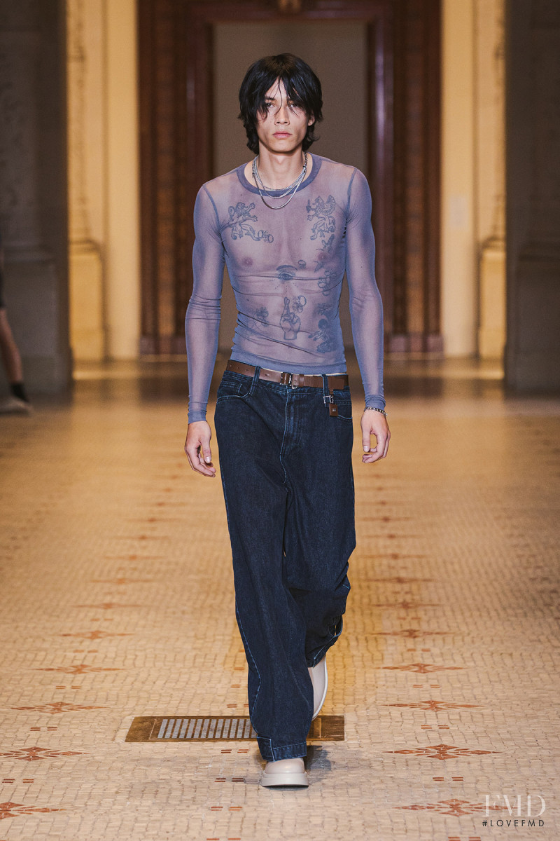 Eduards Kraule featured in  the Wooyoungmi fashion show for Spring/Summer 2023