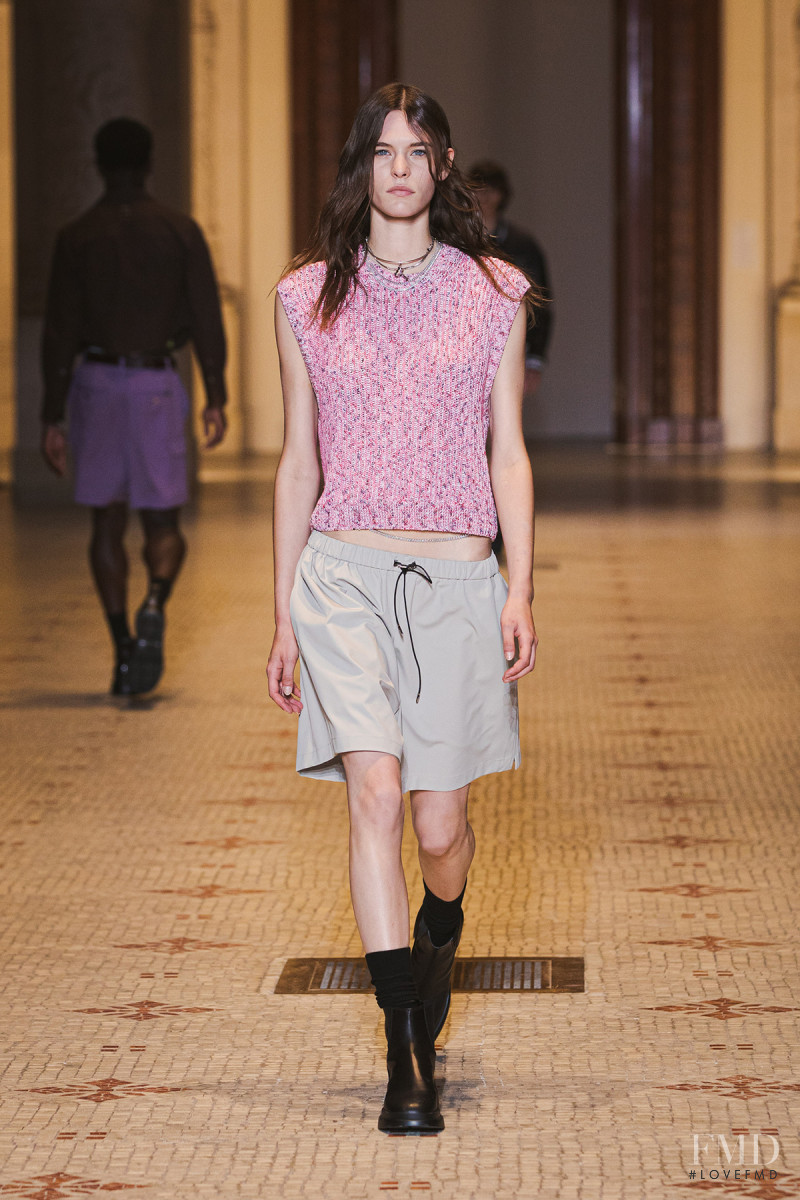 Coline  Leclere featured in  the Wooyoungmi fashion show for Spring/Summer 2023