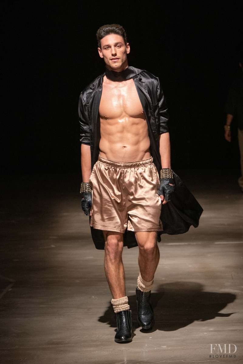 Mariano Ontañon featured in  the Willy Chavarria The Love Garage fashion show for Autumn/Winter 2020