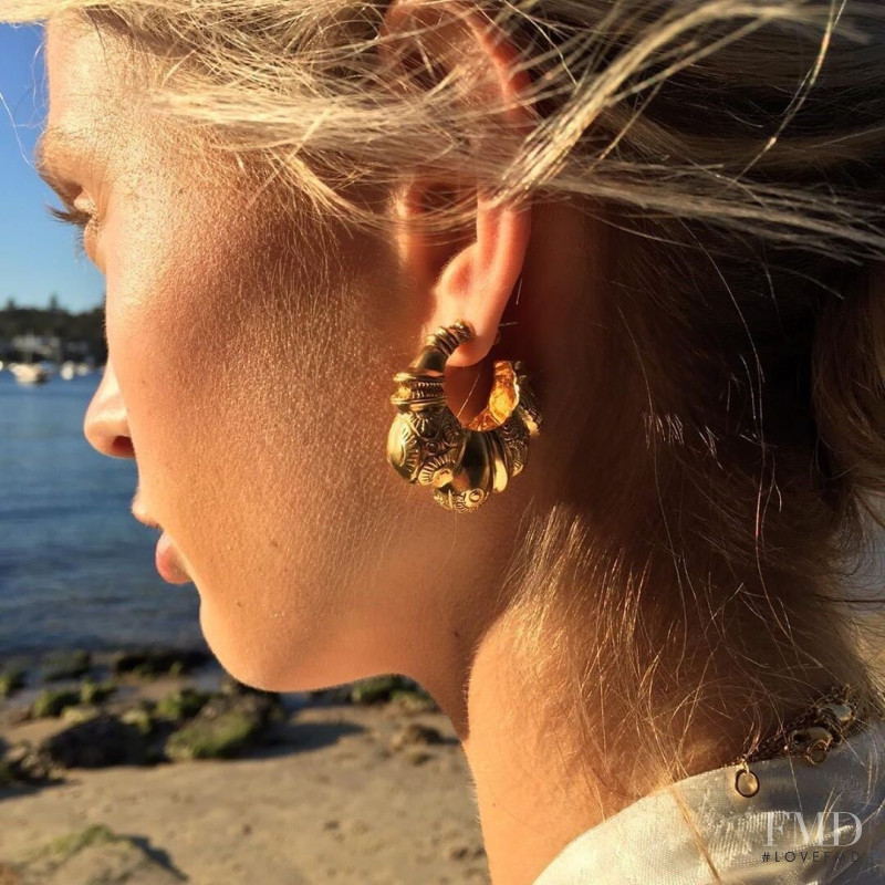 Lucy Lulu Baddeley Wood featured in  the Carou Jewellery advertisement for Autumn/Winter 2020
