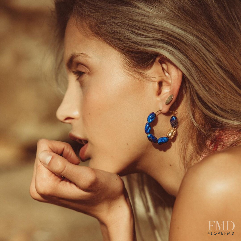 Lucy Lulu Baddeley Wood featured in  the Carou Jewellery advertisement for Autumn/Winter 2020