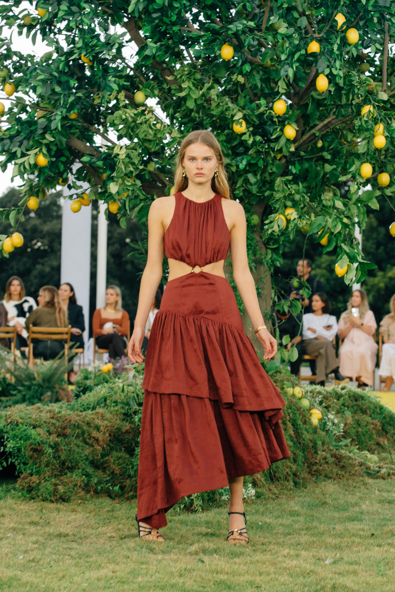 Zoe Blume featured in  the Aje fashion show for Resort 2022