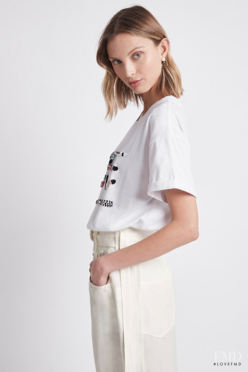 Lucy Lulu Baddeley Wood featured in  the Aje catalogue for Pre-Fall 2021