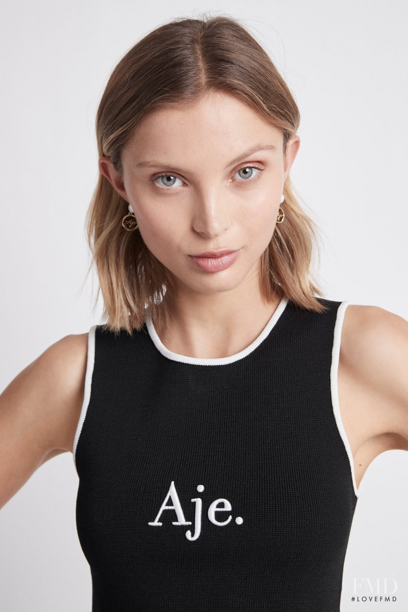 Lucy Lulu Baddeley Wood featured in  the Aje catalogue for Pre-Fall 2021