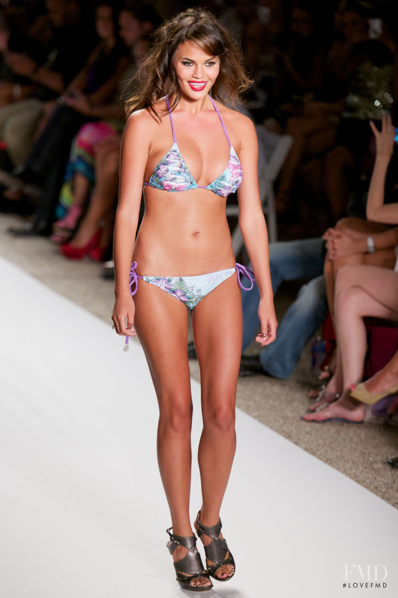 Christine Teigen featured in  the Ed Hardy fashion show for Spring/Summer 2011