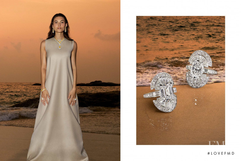 Grace Elizabeth featured in  the Graff Diamonds Graffabulous Chapter III The Goddess of Light advertisement for Autumn/Winter 2022