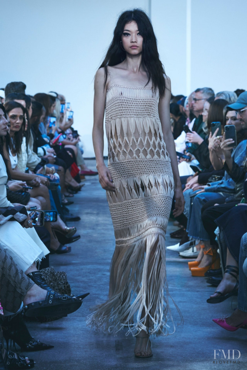 Mika Schneider featured in  the Khaite fashion show for Spring/Summer 2023