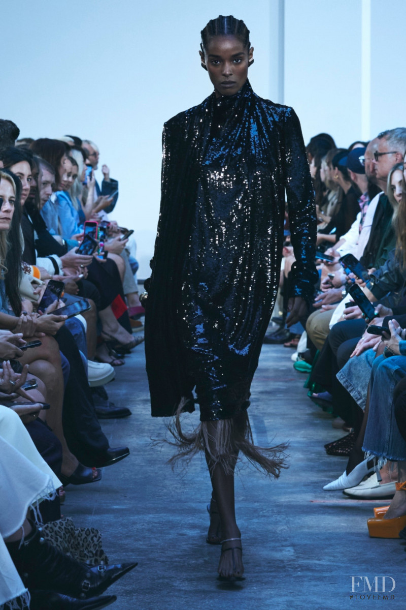 Malika Louback featured in  the Khaite fashion show for Spring/Summer 2023
