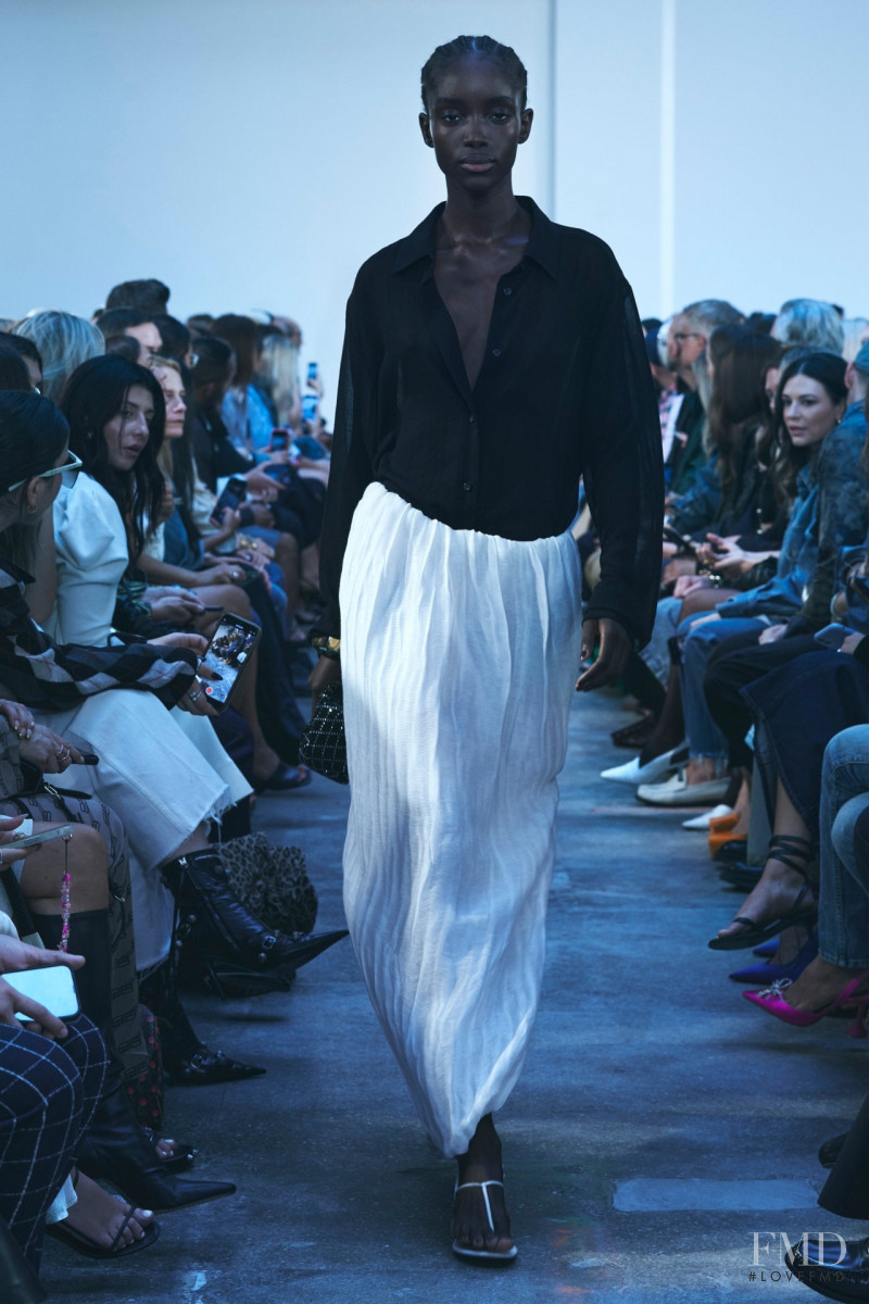 Maty Fall Diba featured in  the Khaite fashion show for Spring/Summer 2023