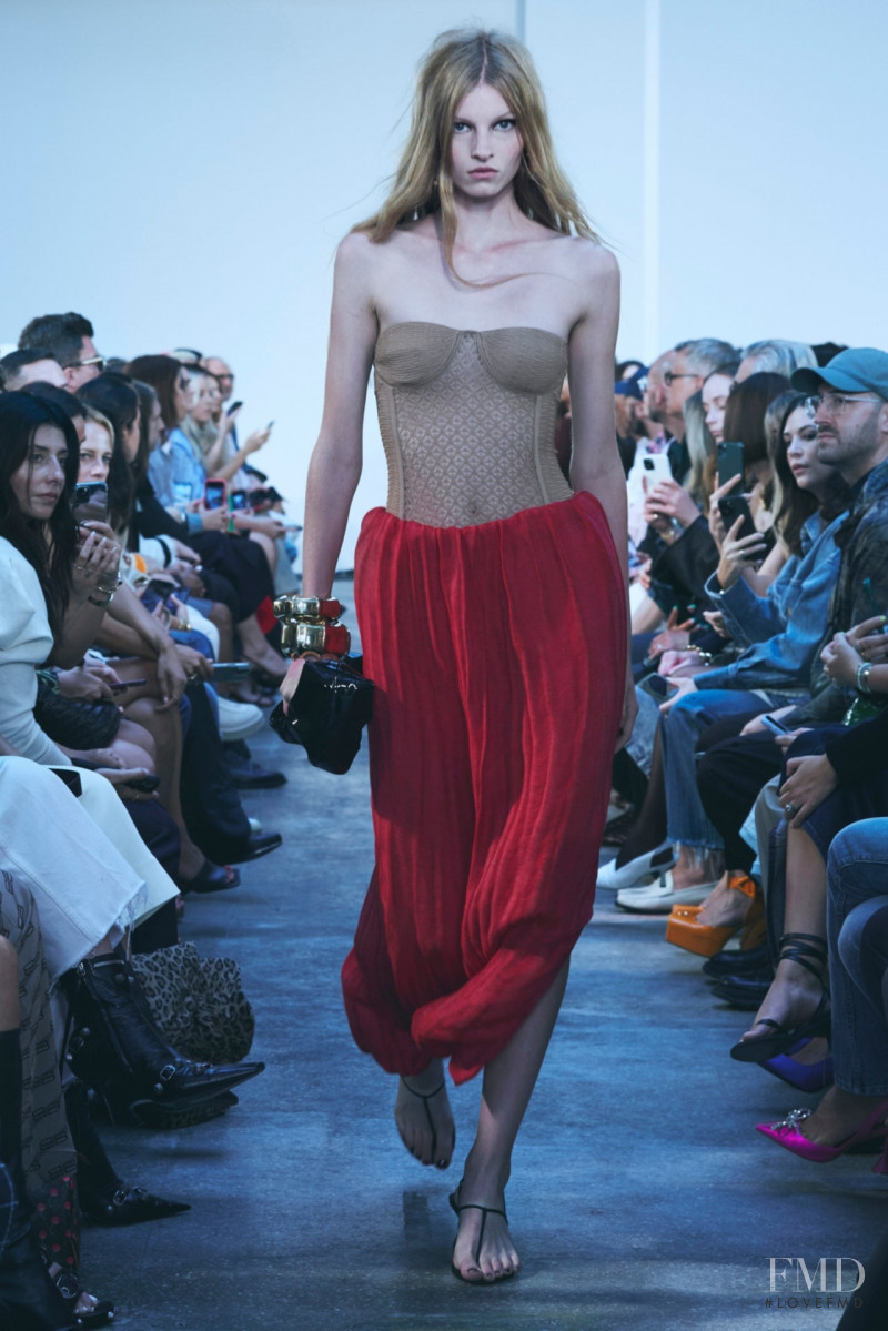 Lainey Hearn featured in  the Khaite fashion show for Spring/Summer 2023