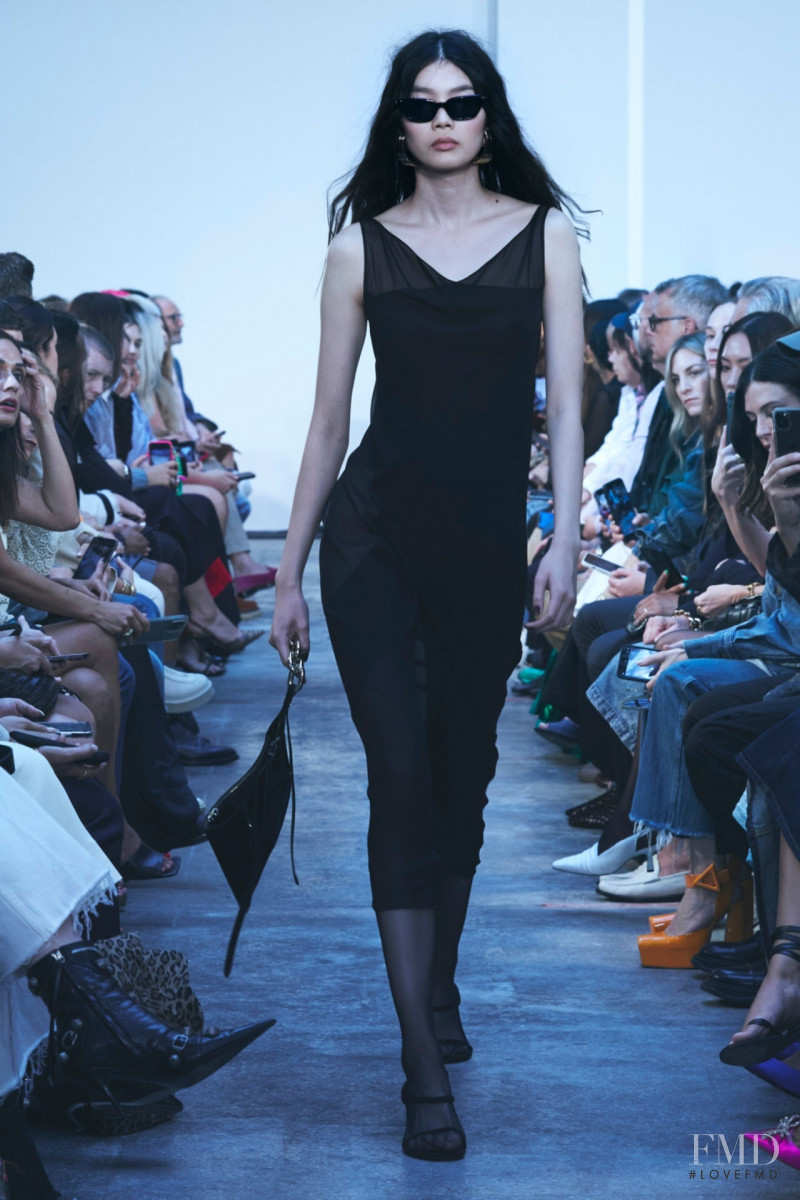 Sherry Shi featured in  the Khaite fashion show for Spring/Summer 2023