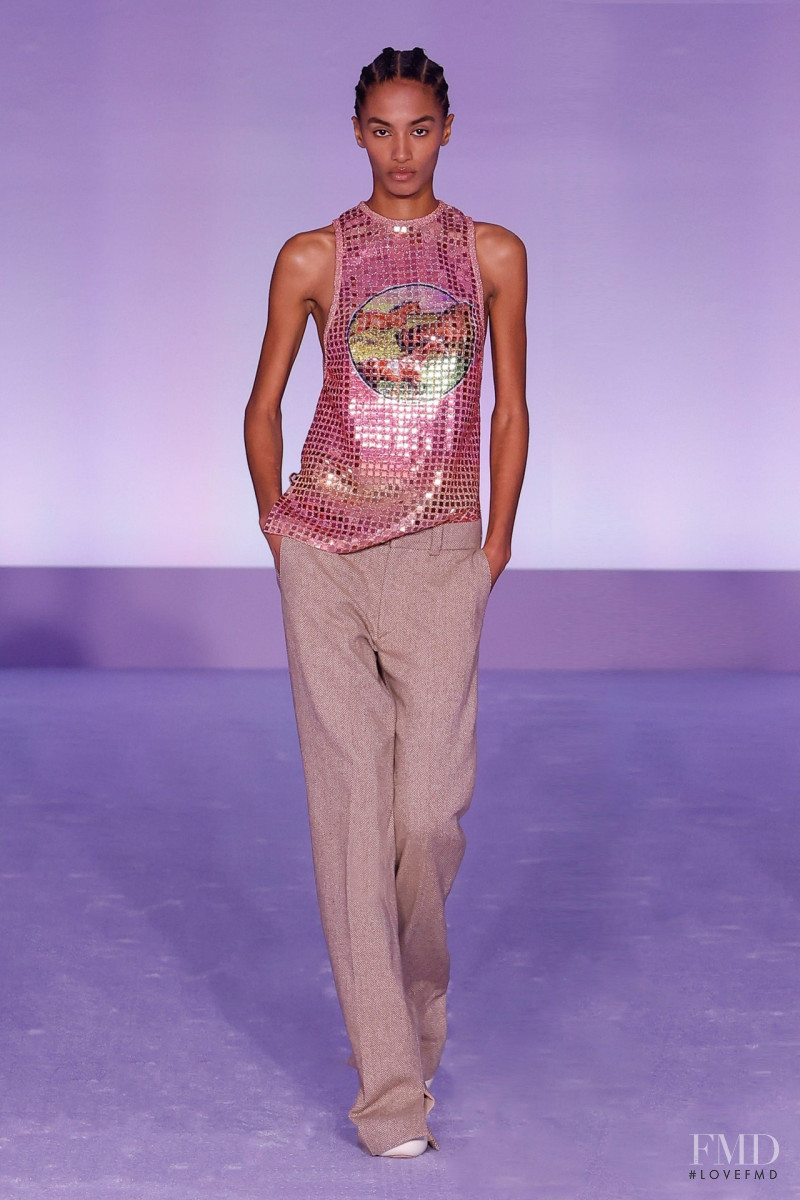 Sacha Quenby featured in  the Brandon Maxwell fashion show for Spring/Summer 2023
