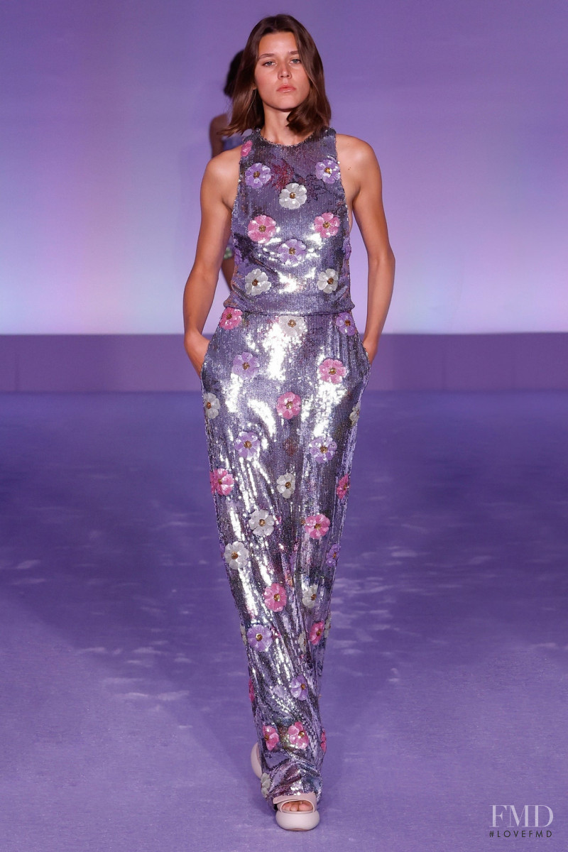 Vivienne Rohner featured in  the Brandon Maxwell fashion show for Spring/Summer 2023
