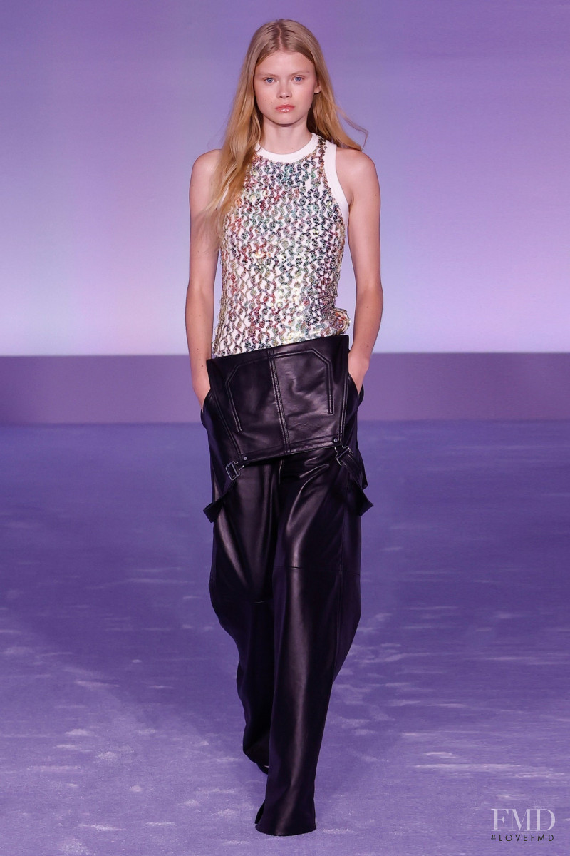 Evie Harris featured in  the Brandon Maxwell fashion show for Spring/Summer 2023