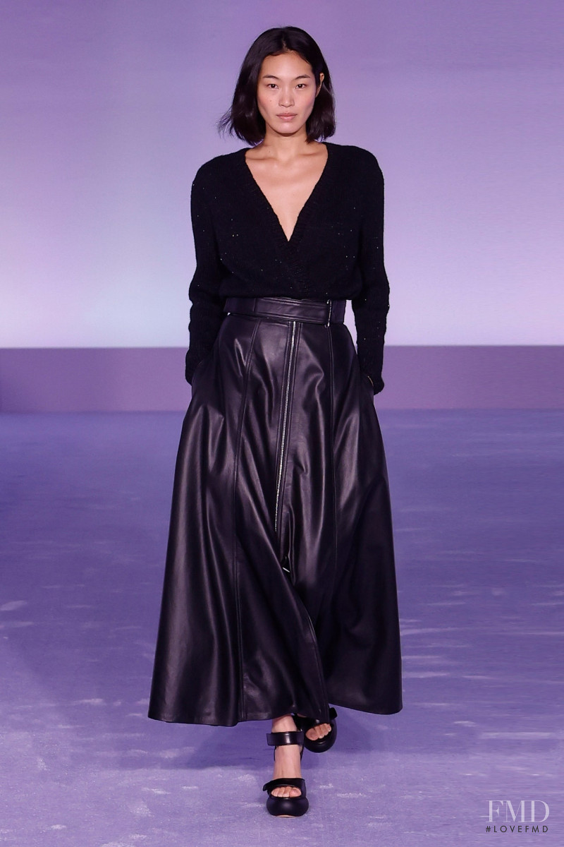 Chiharu Okunugi featured in  the Brandon Maxwell fashion show for Spring/Summer 2023