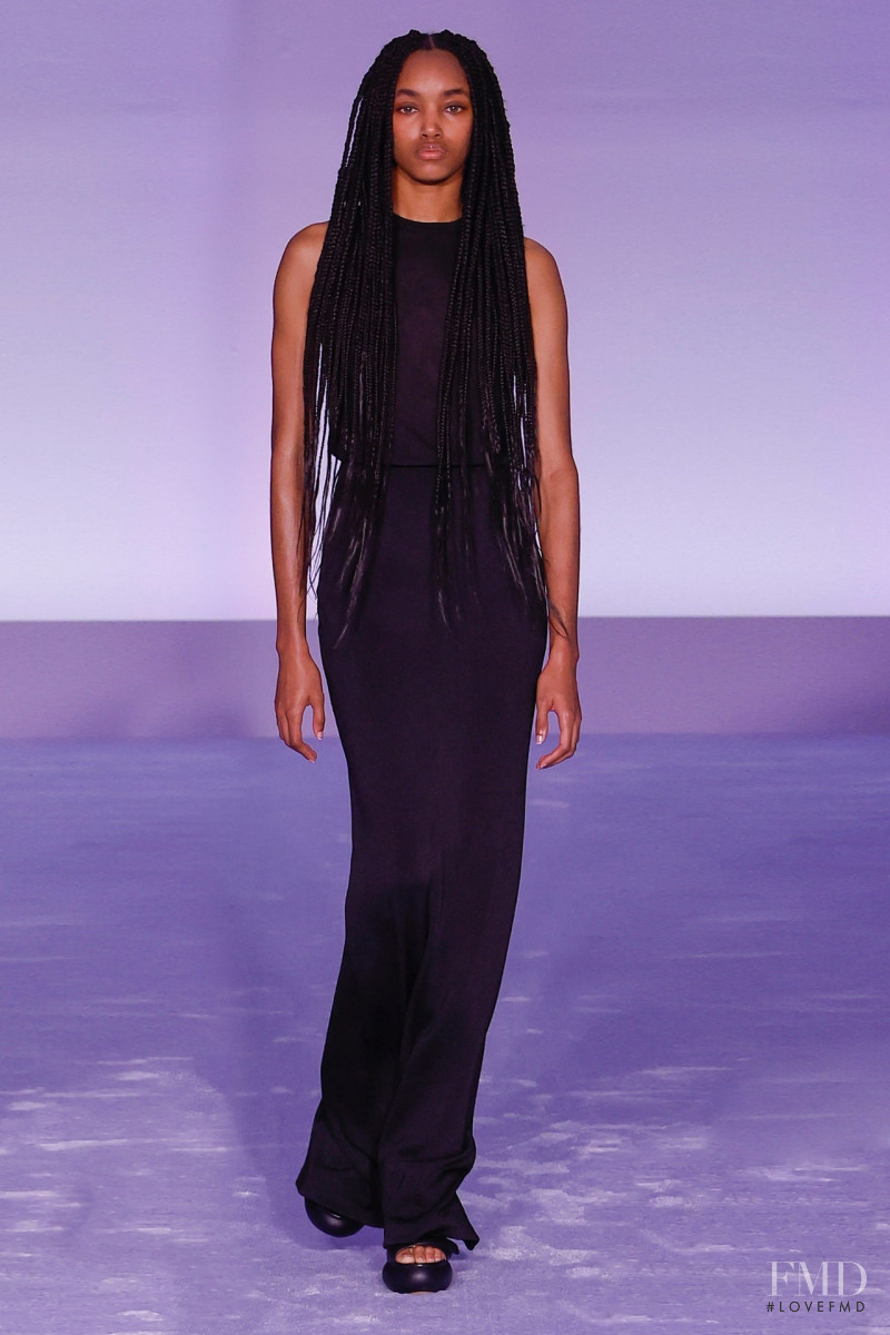 Majesty Amare featured in  the Brandon Maxwell fashion show for Spring/Summer 2023