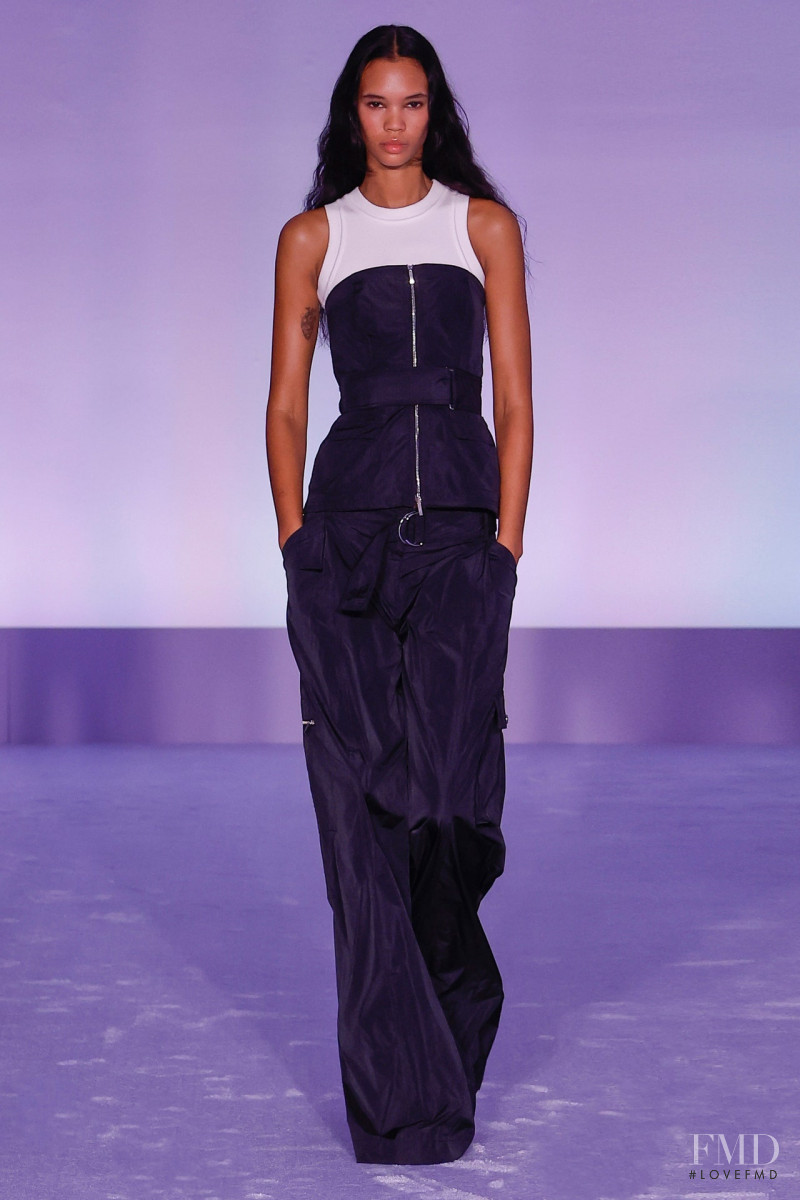 Jordan Daniels featured in  the Brandon Maxwell fashion show for Spring/Summer 2023