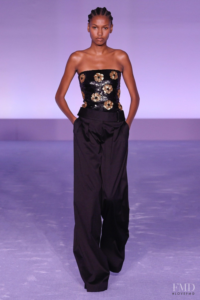 Eden Joi featured in  the Brandon Maxwell fashion show for Spring/Summer 2023