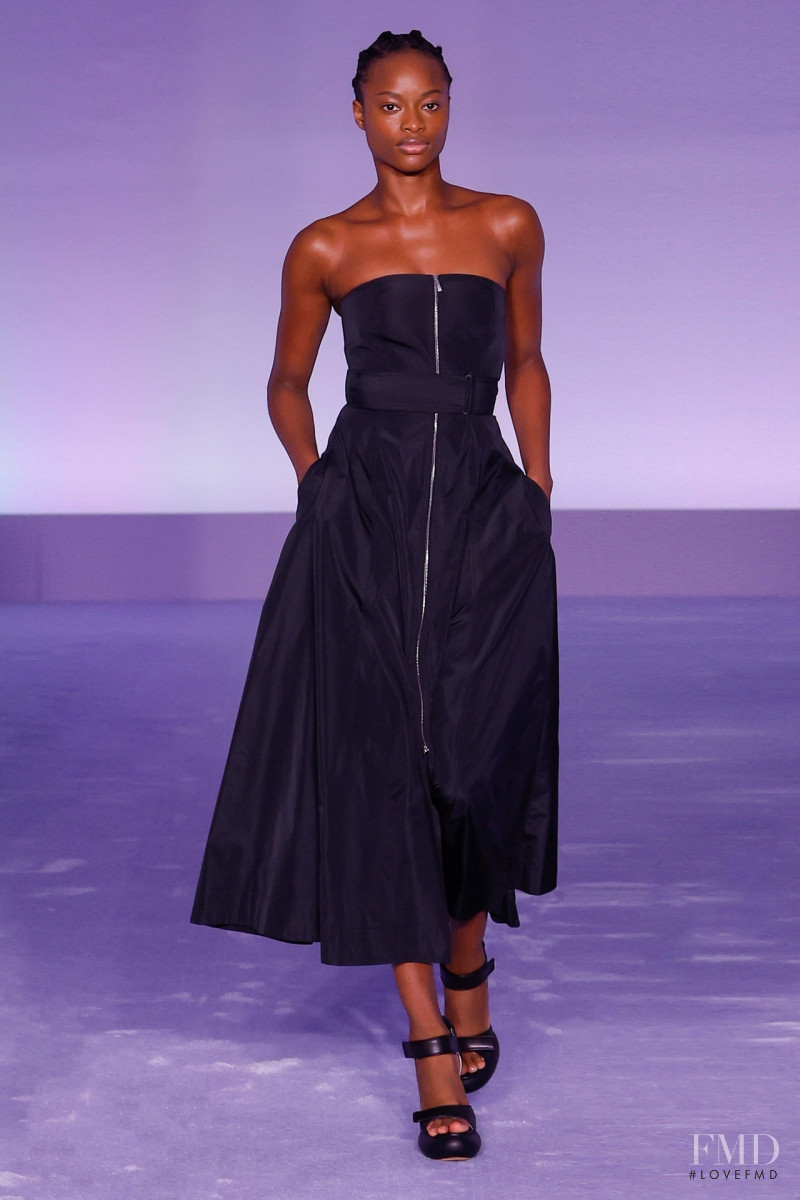 Mayowa Nicholas featured in  the Brandon Maxwell fashion show for Spring/Summer 2023