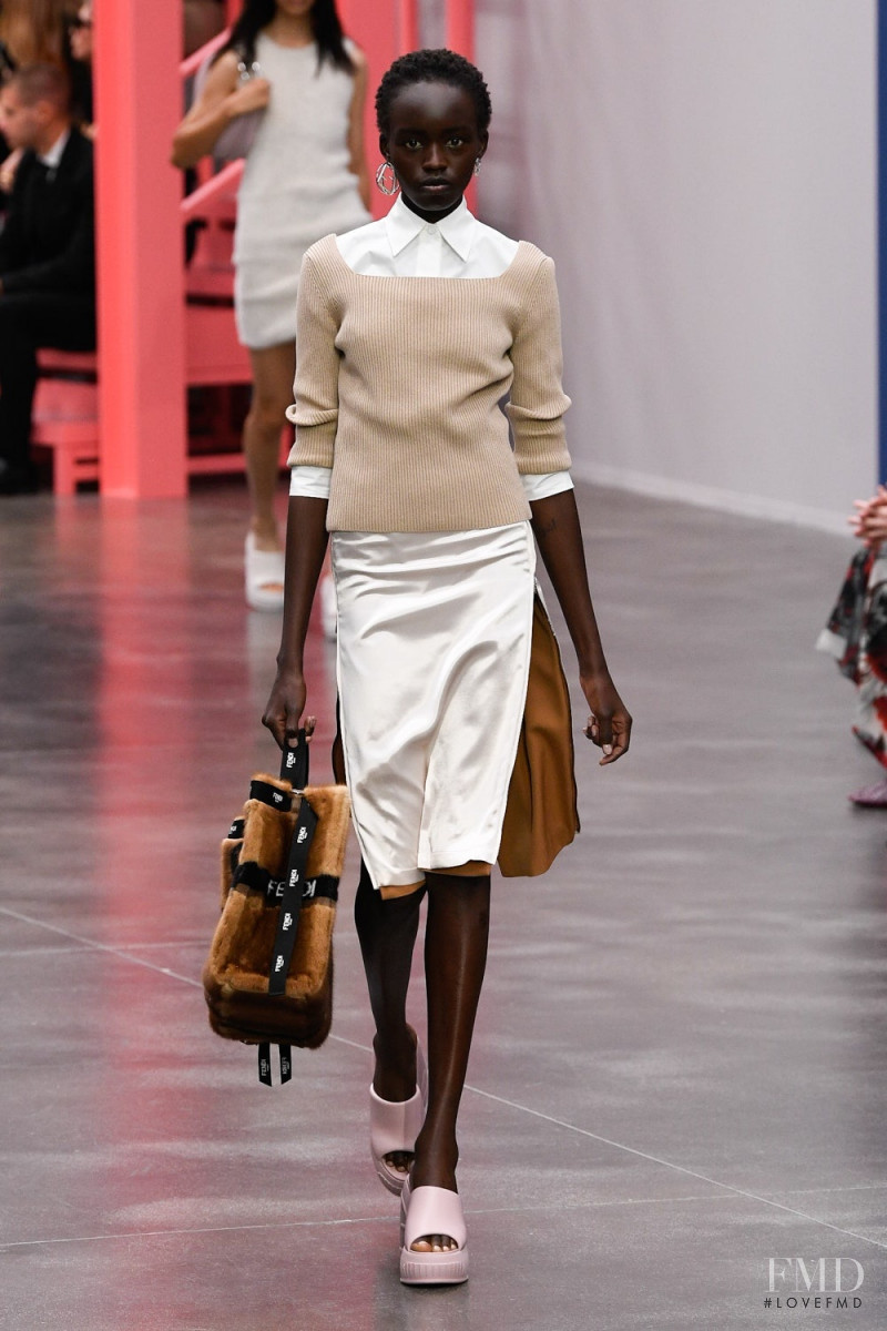 Anyier Anei featured in  the Fendi fashion show for Spring/Summer 2023