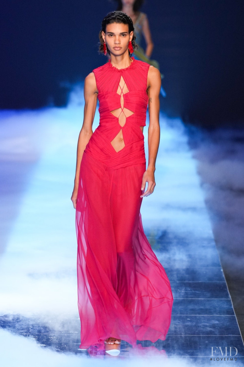 Barbara Valente featured in  the Alberta Ferretti fashion show for Spring/Summer 2023