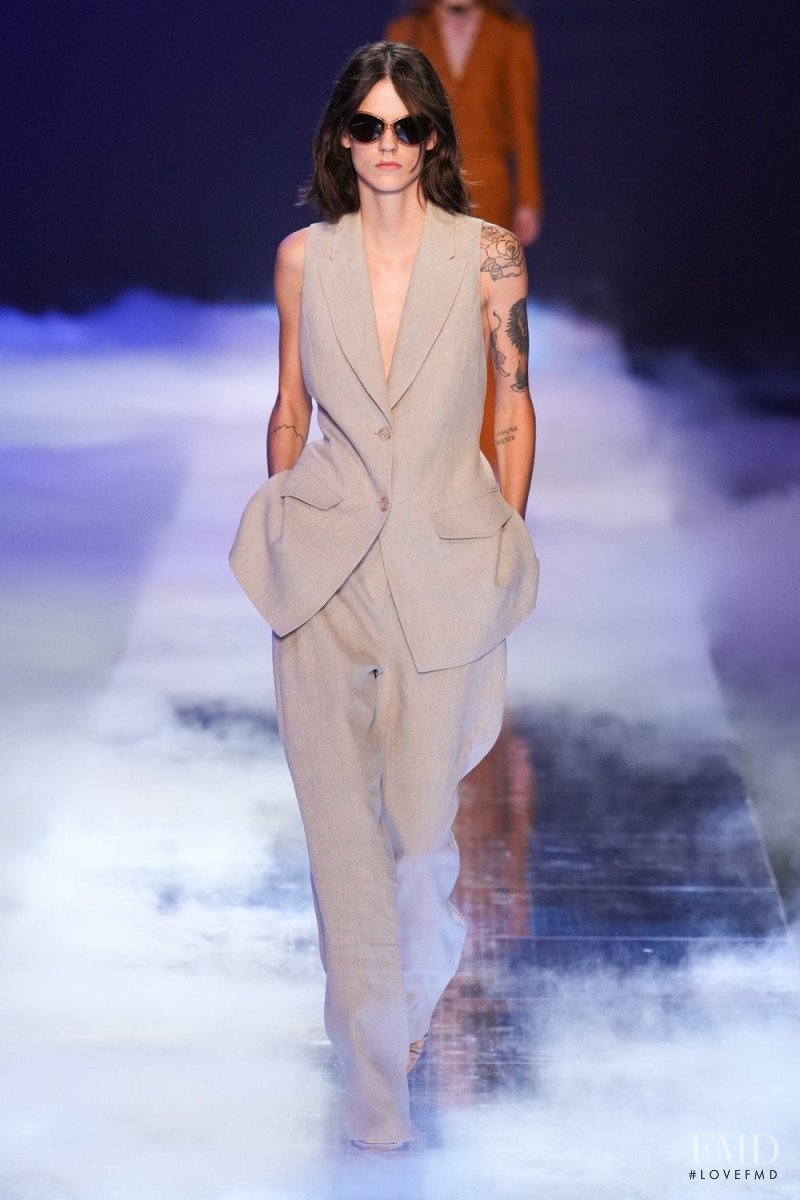 Miriam Sanchez featured in  the Alberta Ferretti fashion show for Spring/Summer 2023