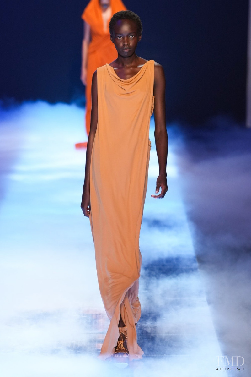 Anyier Anei featured in  the Alberta Ferretti fashion show for Spring/Summer 2023