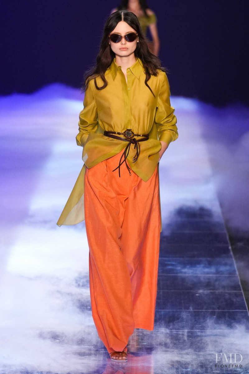 Emilia Arkensved featured in  the Alberta Ferretti fashion show for Spring/Summer 2023