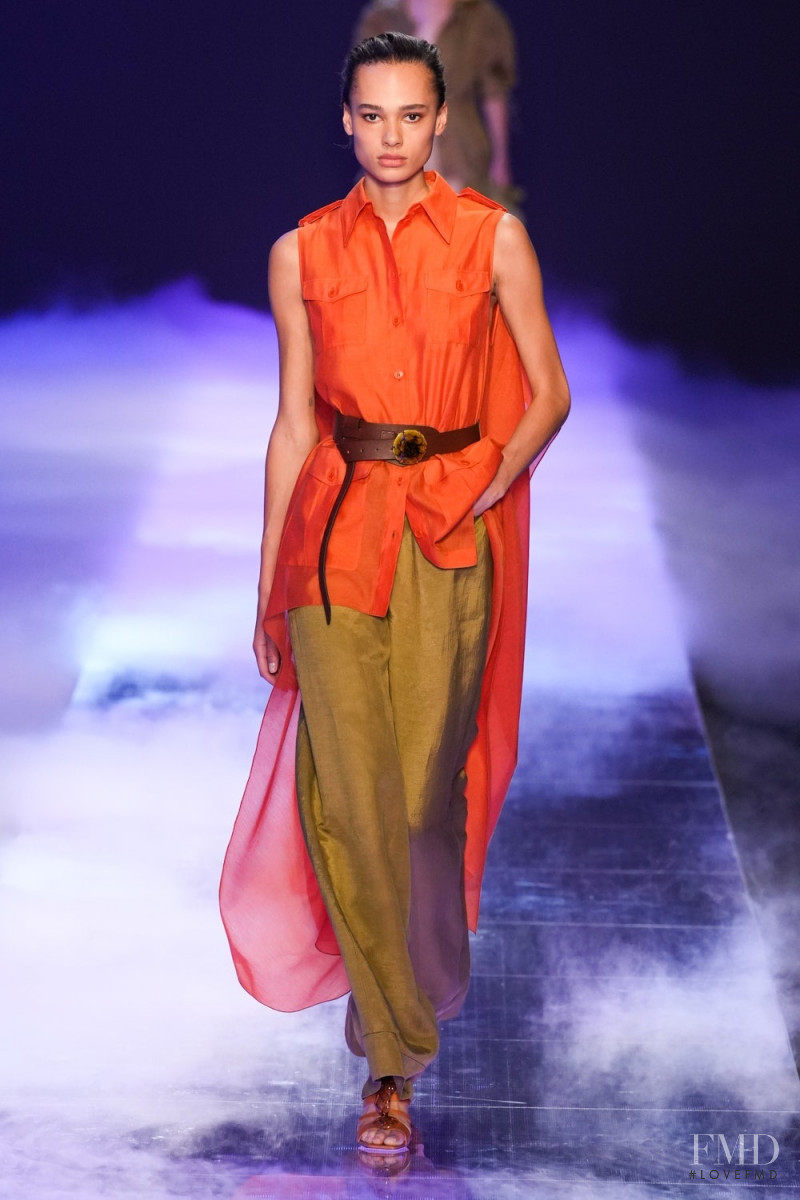 Annemary Aderibigbe featured in  the Alberta Ferretti fashion show for Spring/Summer 2023
