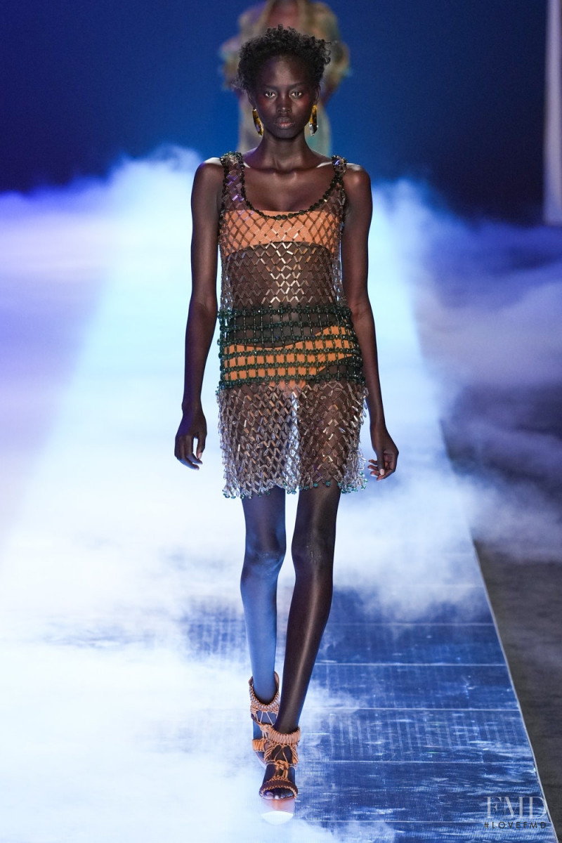 Nyanderi Deng featured in  the Alberta Ferretti fashion show for Spring/Summer 2023