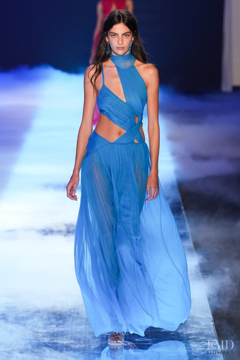 Africa Garcia featured in  the Alberta Ferretti fashion show for Spring/Summer 2023