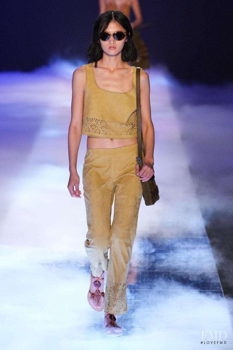 Yilan Hua featured in  the Alberta Ferretti fashion show for Spring/Summer 2023