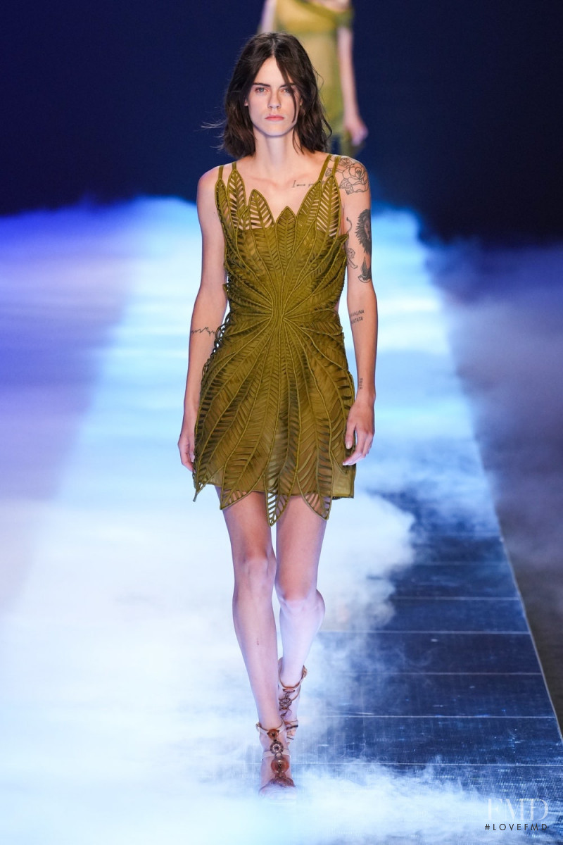 Miriam Sanchez featured in  the Alberta Ferretti fashion show for Spring/Summer 2023
