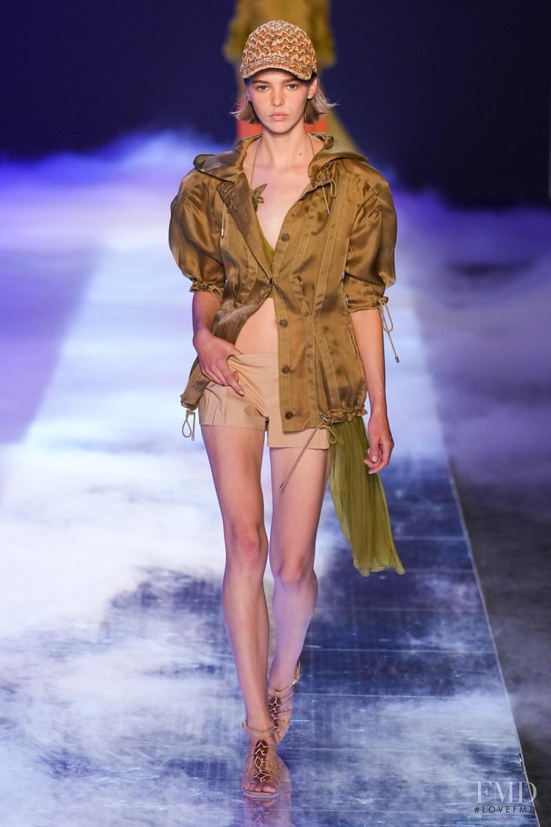Puck Schrover featured in  the Alberta Ferretti fashion show for Spring/Summer 2023