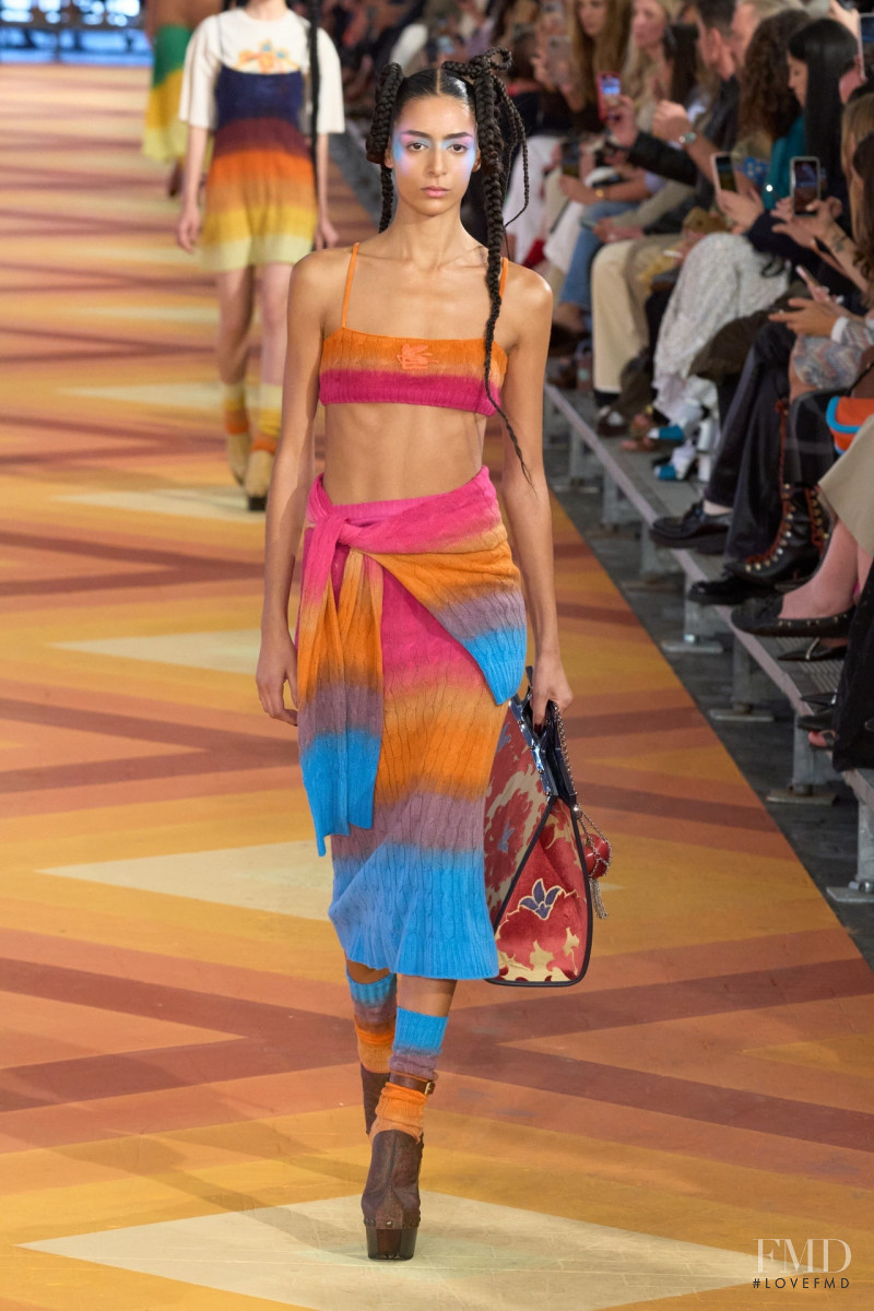 Nora Attal featured in  the Etro fashion show for Spring/Summer 2023