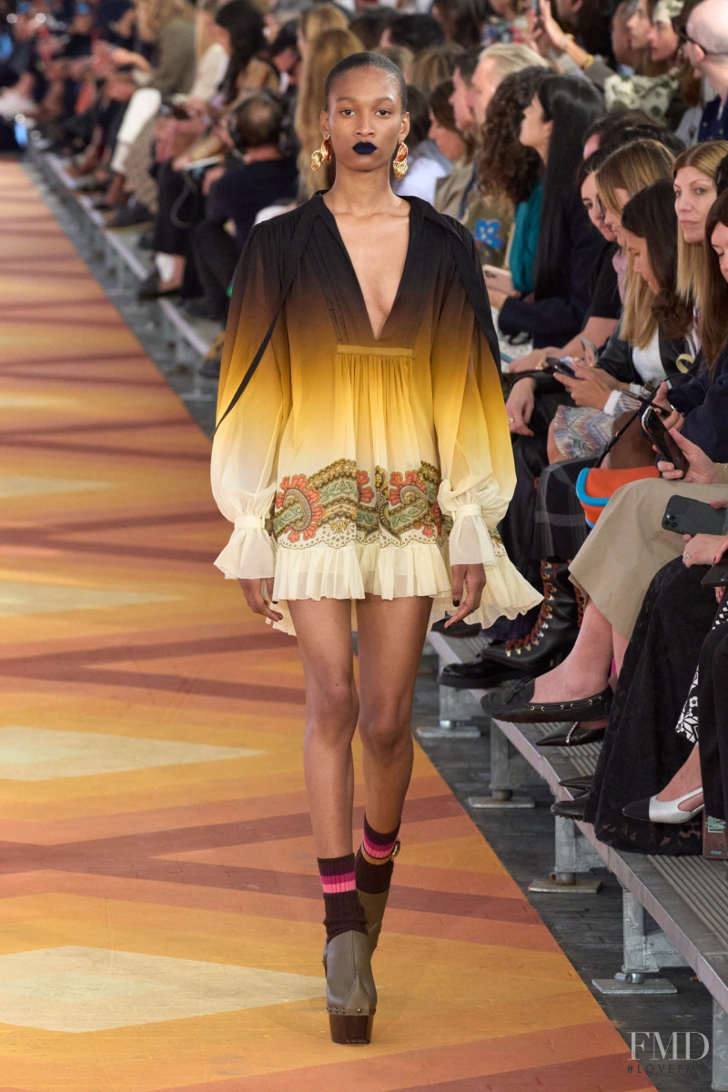 Anyelina Javier featured in  the Etro fashion show for Spring/Summer 2023