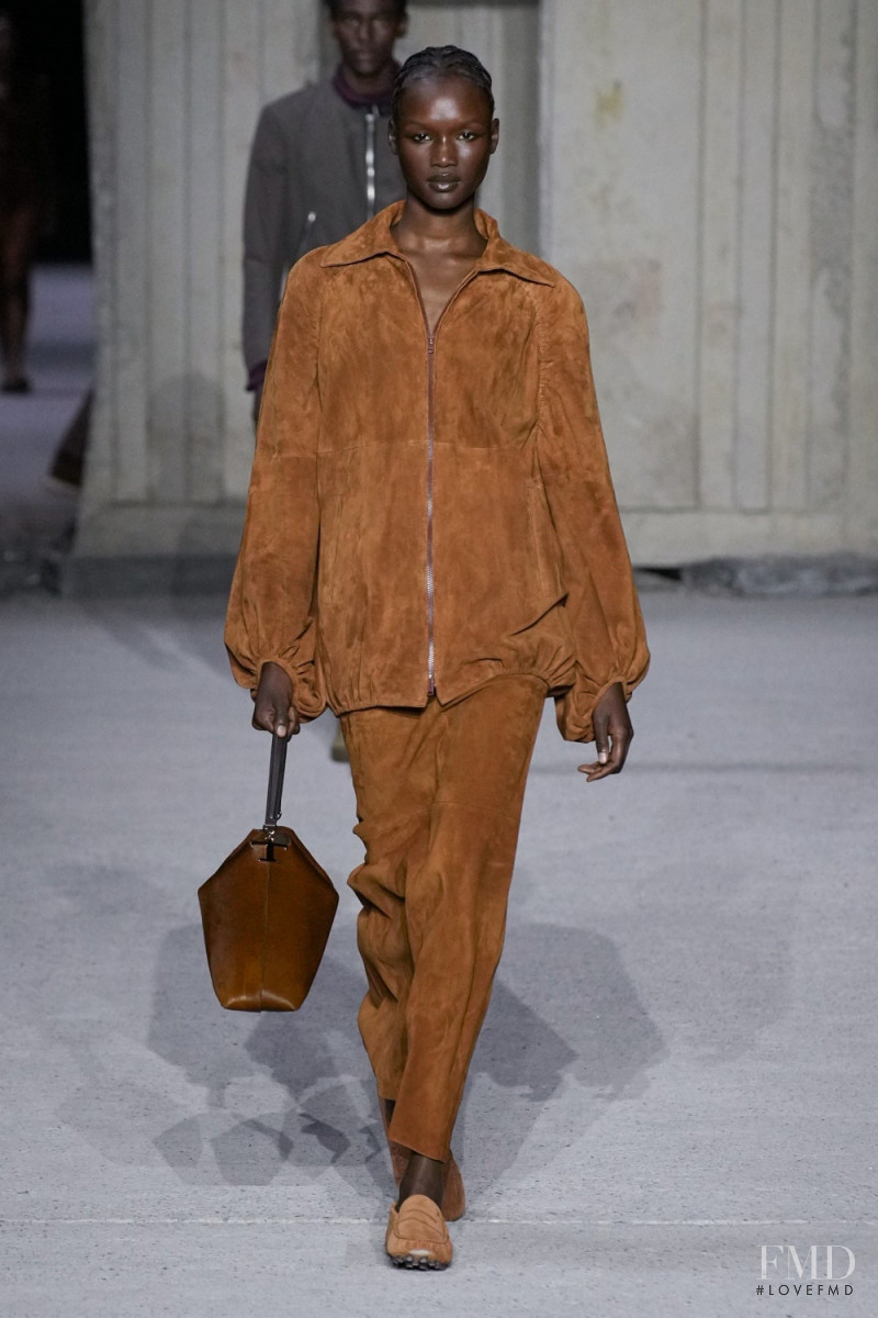 Abeny Nhial featured in  the Tod\'s fashion show for Spring/Summer 2023