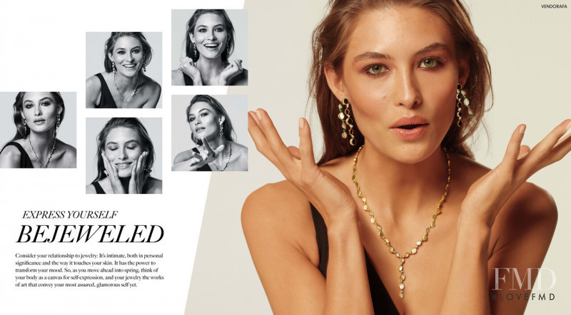 Grace Elizabeth featured in  the Neiman Marcus advertisement for Spring/Summer 2022