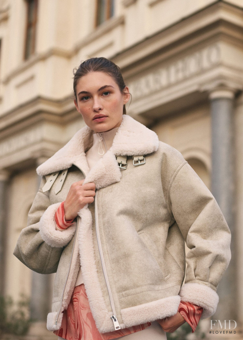 Grace Elizabeth featured in  the Mango lookbook for Autumn/Winter 2021