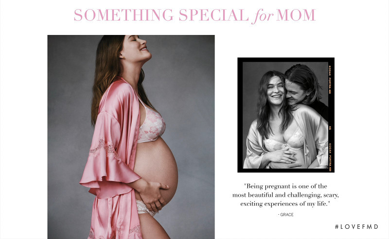 Grace Elizabeth featured in  the Victoria\'s Secret Mother\'s Day advertisement for Spring/Summer 2021