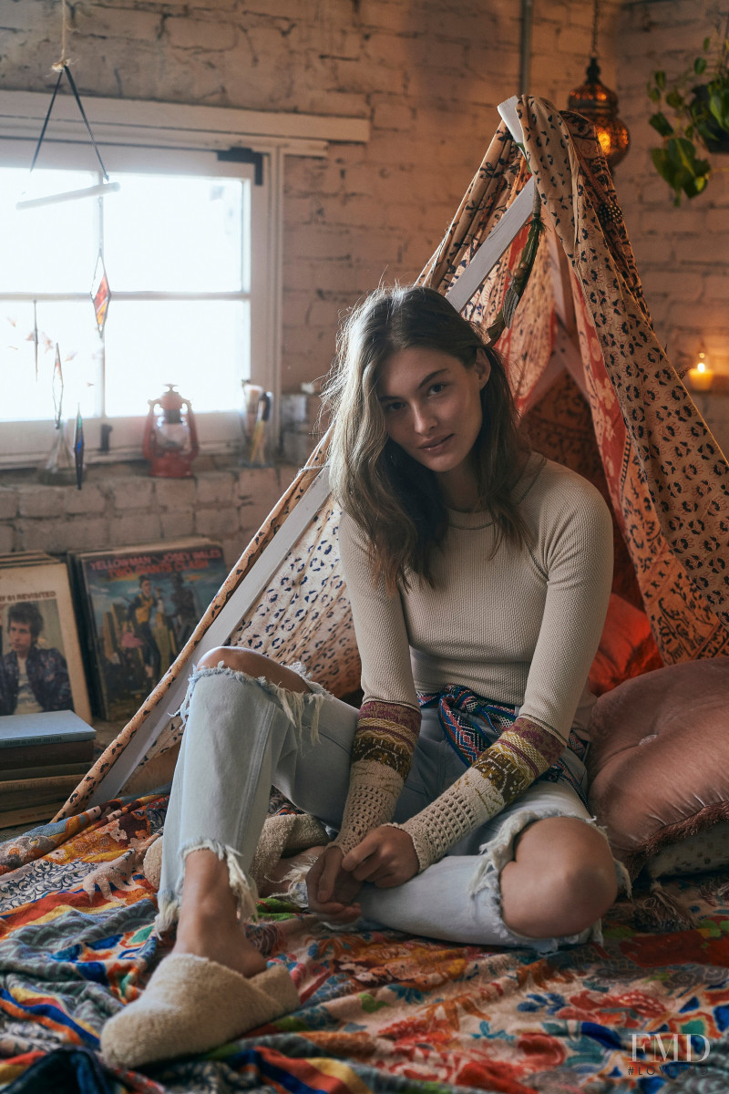 Grace Elizabeth featured in  the Free People lookbook for Winter 2020